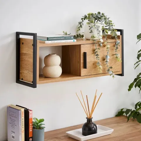 BOXED BRYANT SLIDING DOOR WALL SHELF
