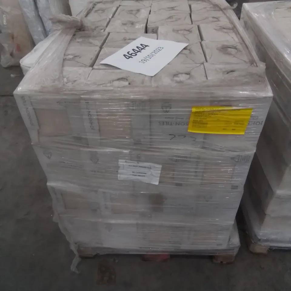 PALLET TO CONTAIN APPROX 96 X CARTONS OF JOHNSON PRISMATICS KIWI GLAZED WALL TILES - 25 TILES PER CARTON // TILE SIZE: 197 X 197 X 6.5mm