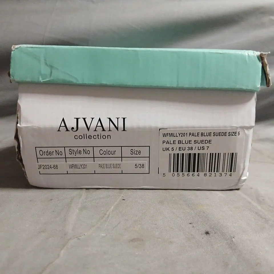 AJVANI COLLECTION PALE BLUE SUEDE HIGH HEELS – UK 5 (EU 38)