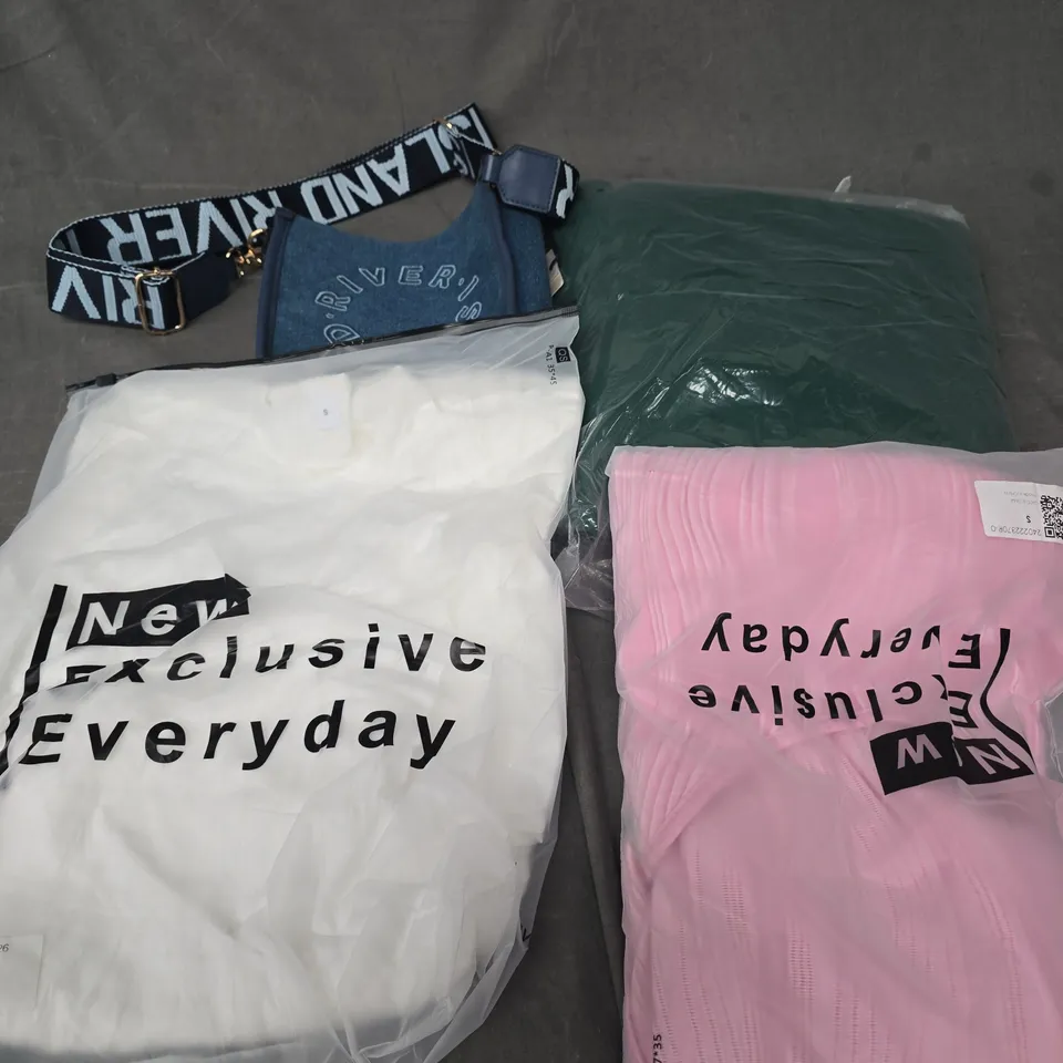 APPROXIMATELY 25 ASSORTED CLOTHING AND FASHION PRODUCTS IN VARIOUS STYLES AND SIZES - COLLECTION ONLY