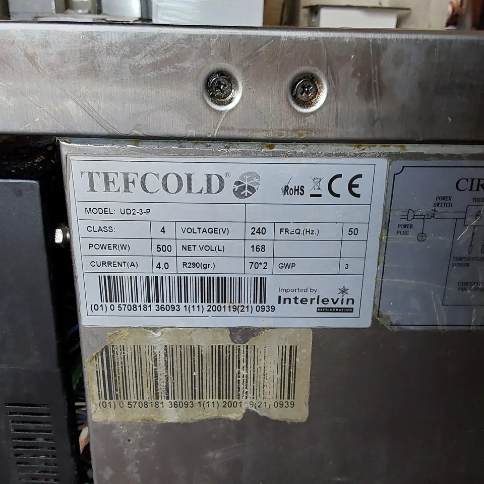 TEFCOLD UD2-3 UNI-DRAWER 2 RANGE DUAL TEMPERATURE GASTRONORM COUNTER