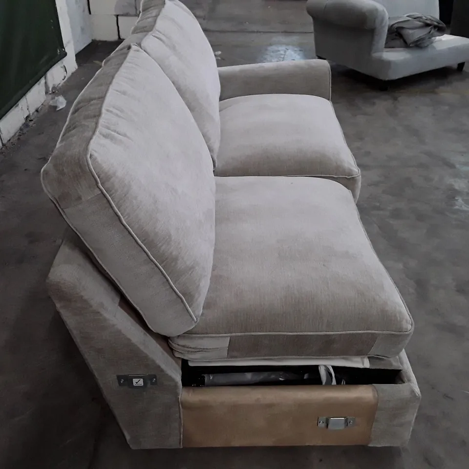 QUALITY DESIGNER SOFA LHF SECTION - NATURAL FABRIC