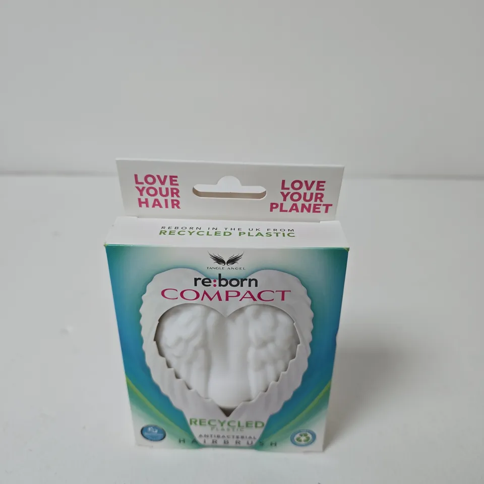 BOX OF APPROXIMATELY 50 X REBORN COMPACT ANTIBACTERIAL HAIRBRUSH