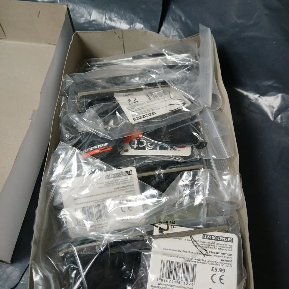 BOX OF APPROXIMATELY 11 ASSORTED SUNGLASSES