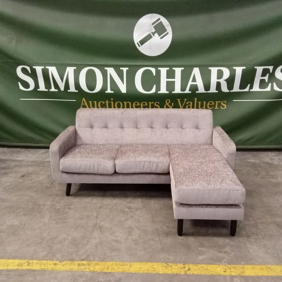 OSLO REVERSIBLE FABRIC CHAISE SOFA - NATURAL RRP £429