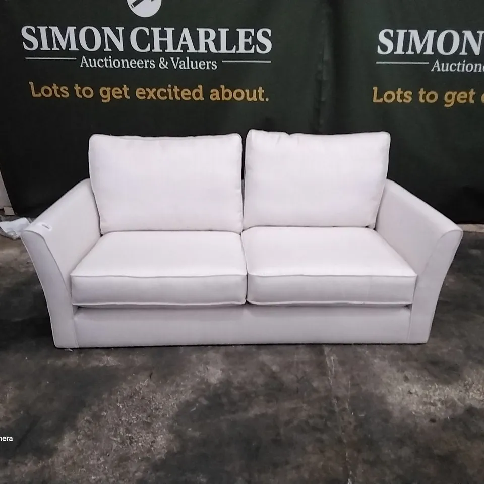 QUALITY DESIGNER BOND STREET 3 SEATER SOFA IVORY FABRIC
