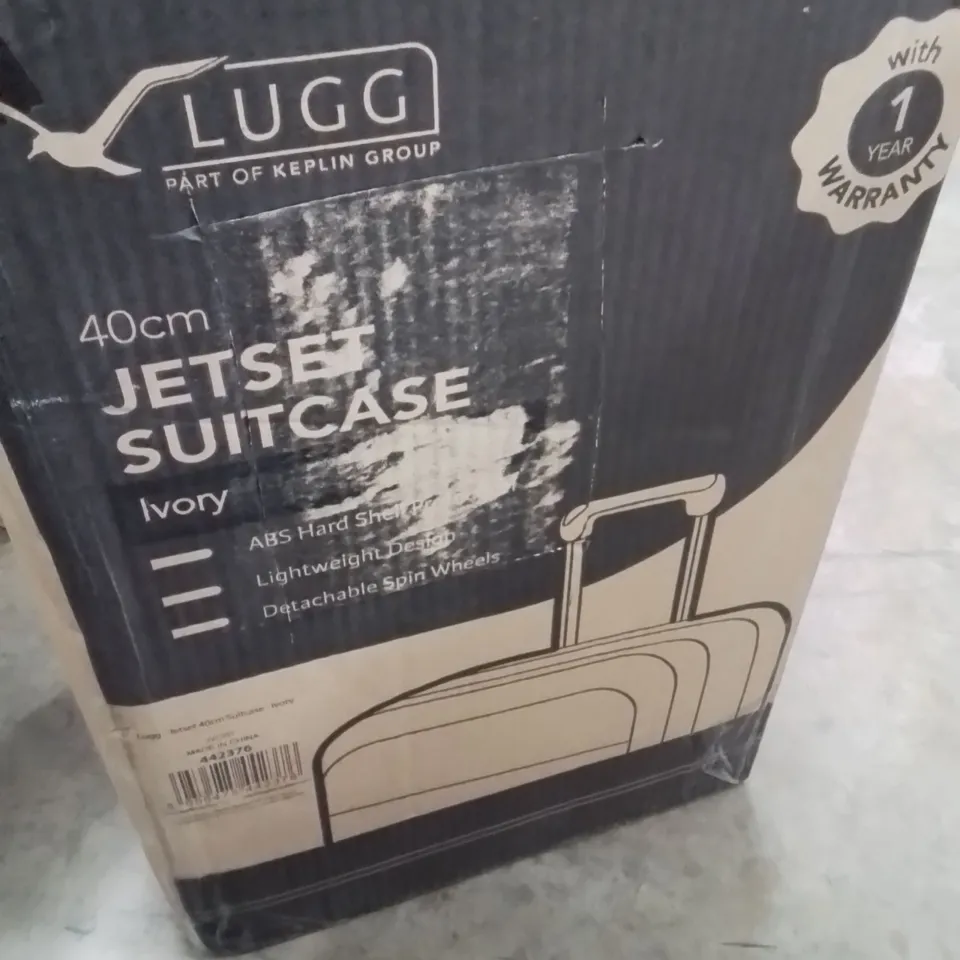 BOXED LUGG 40CM JETSET SUITCASE IVORY