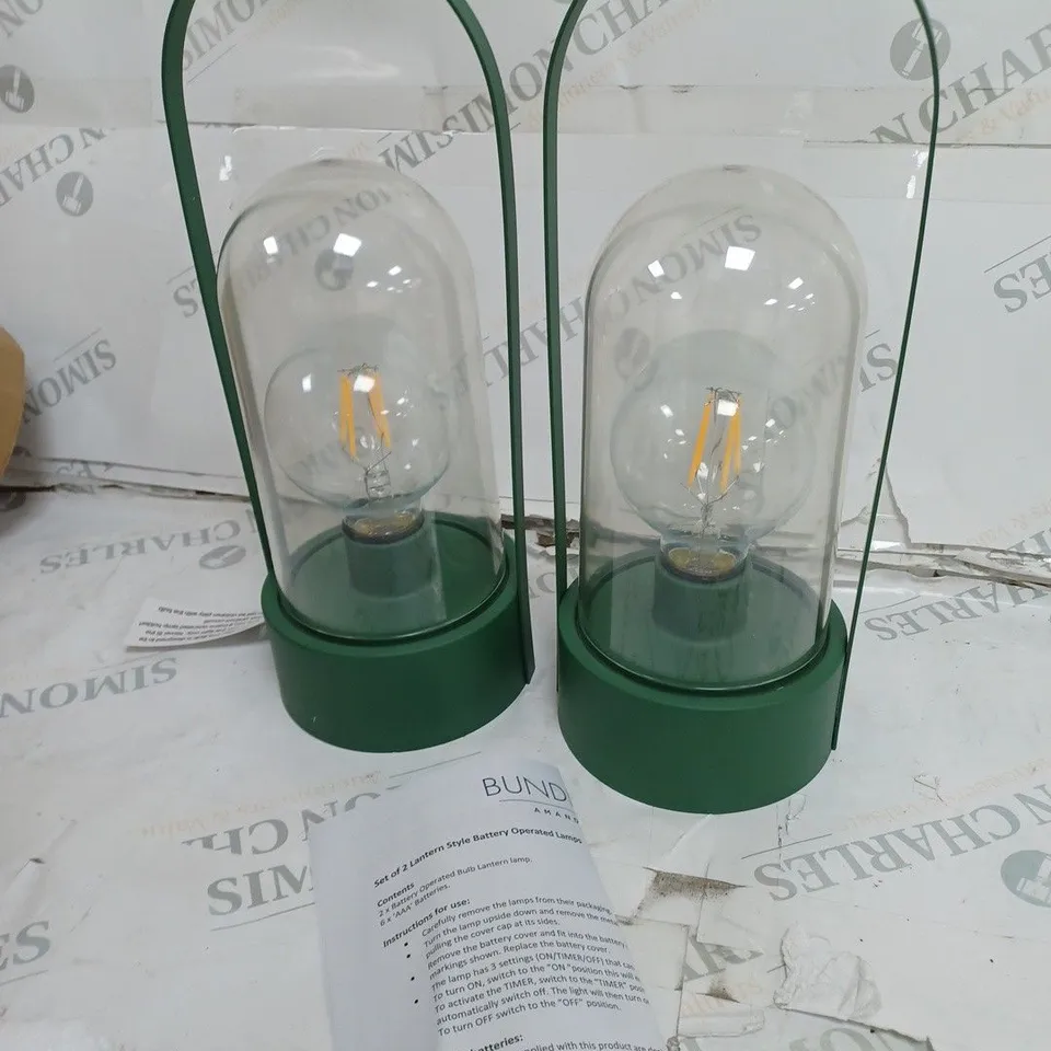 BUNDLEBERRY BY AMANDA HOLDEN SET OF 2 INDOOR OUTDOOR LANTERNS