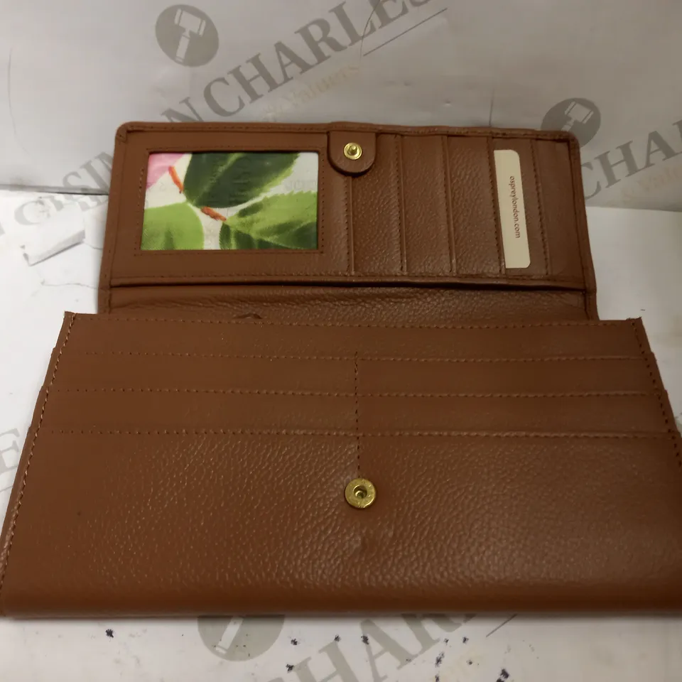 OSPREY LONDON BROWN LEATHER EFFECT PURSE