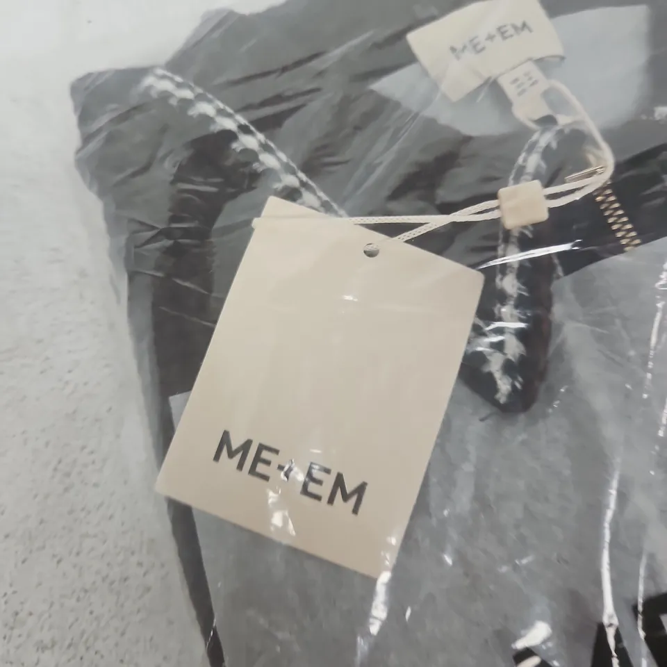 ME+EM TEXTURE ZIP FRONT SWING TOP – COCOA BROWN, UK 12 (US 8, EU 40)