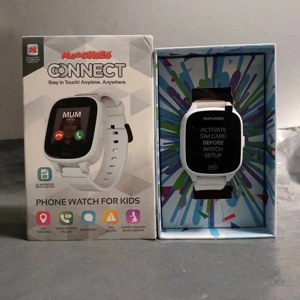 BOXED MOOCHIES CONNECT PHONE WATCH FOR KIDS 