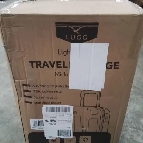 BOXED LUGG LIGHTWEIGHT TRAVEL LUGGAGE HARD SHELL CASE -MIDNIGHT BLUE-