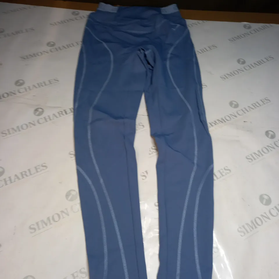 BLUE GYMSHARK SPORT SCULPT LEGGINGS SIZE S 
