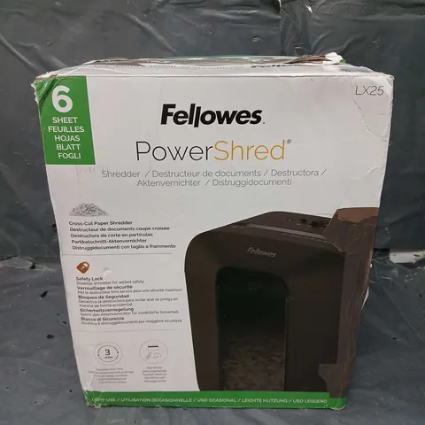 FELLOWES POWERSHRED LX25 SHREDDER (CROSS CUT) 230V UK