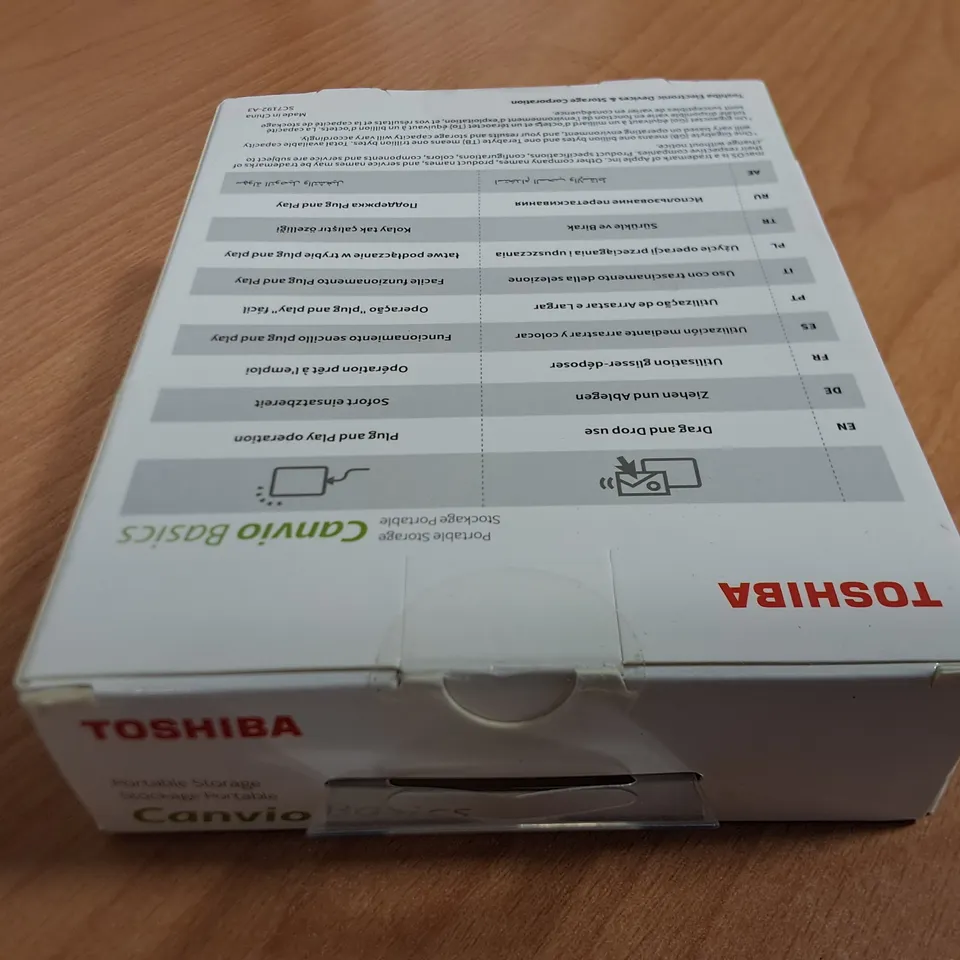 SEALED TOSHIBA CANVIO BASICS 1TB PORTABLE STORAGE