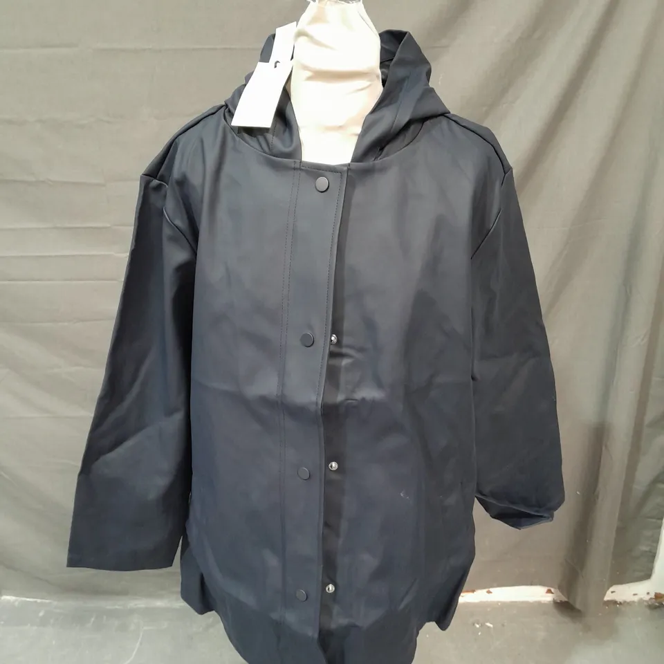 RIVERISLAND RELAXED FIT NAVY JACKET WITH HOOD - UK MEDIUM