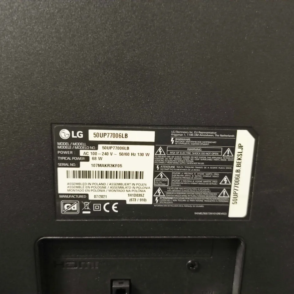 LG 50UP77006LB 50-INCH LED TV