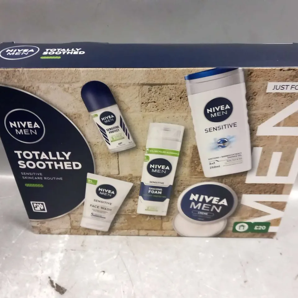 THREE NIVEA MEN TOTALLY SOOTHED SENSITIVE SKINCARE ROUTINE GIFT SETS