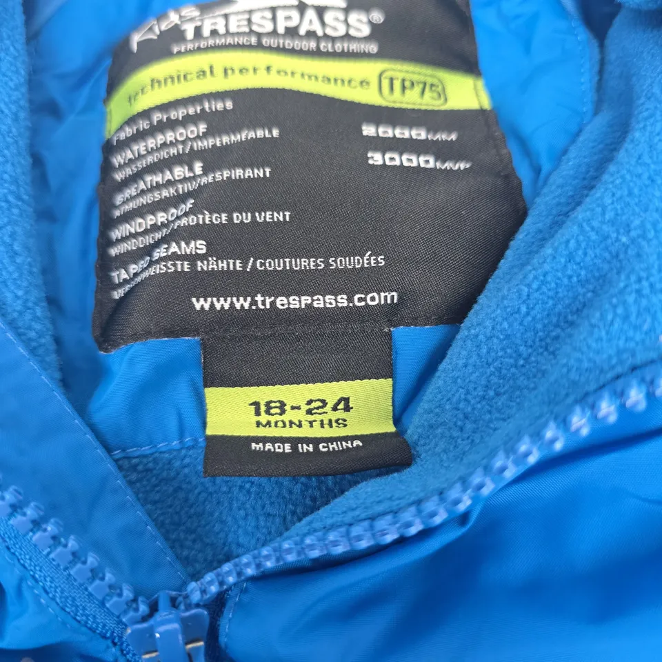 TRESPASS KIDS' SNOWSUIT – BLUE, 18-24 MONTHS
