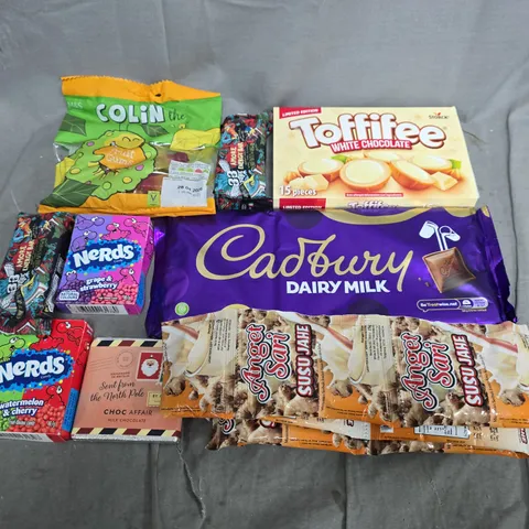 APPROXIMATELY 5 ASSORTED FOOD ITEMS TO INCLUDE - DAIRY MILK, TOFFIEE AND NERDS