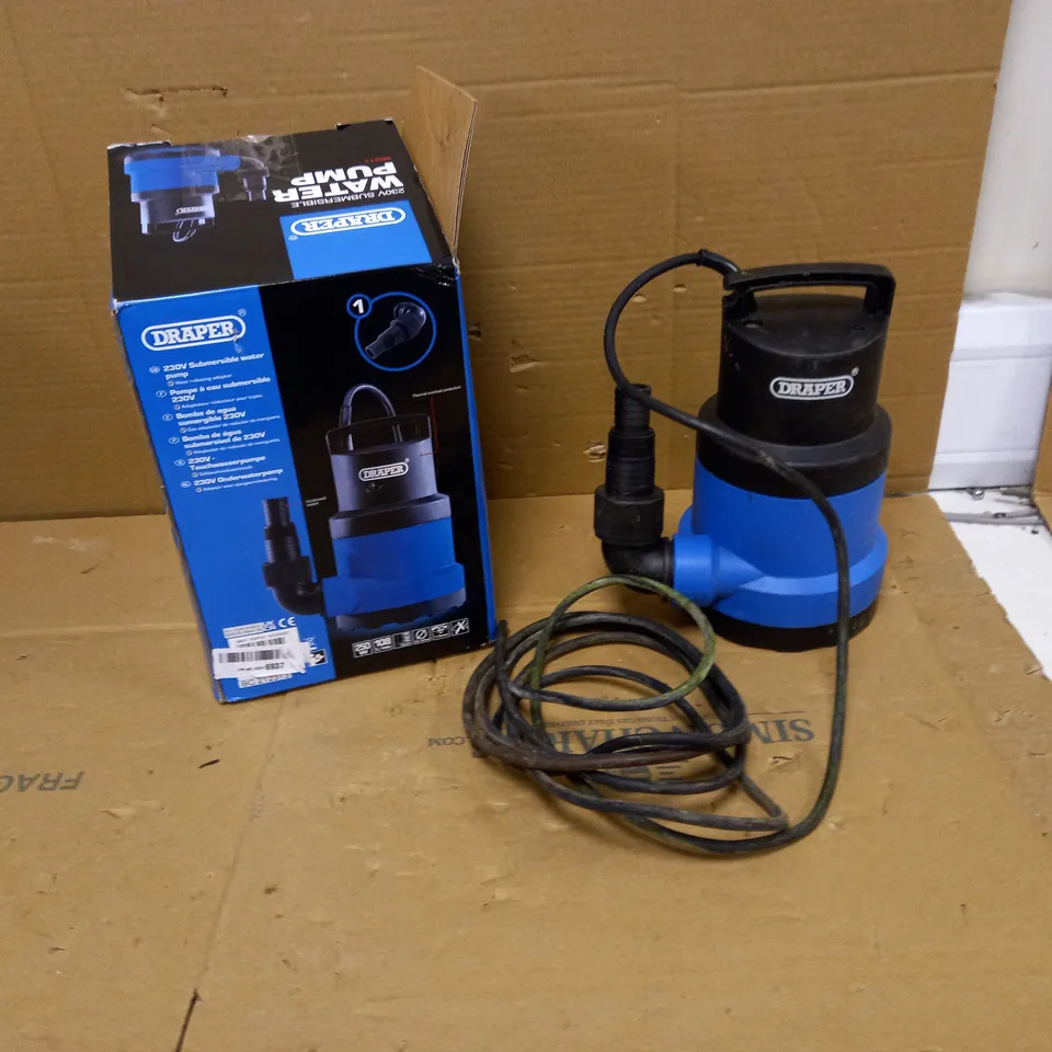 DRAPER 98911 SUBMERSIBLE CLEAN WATER PUMP, 250W