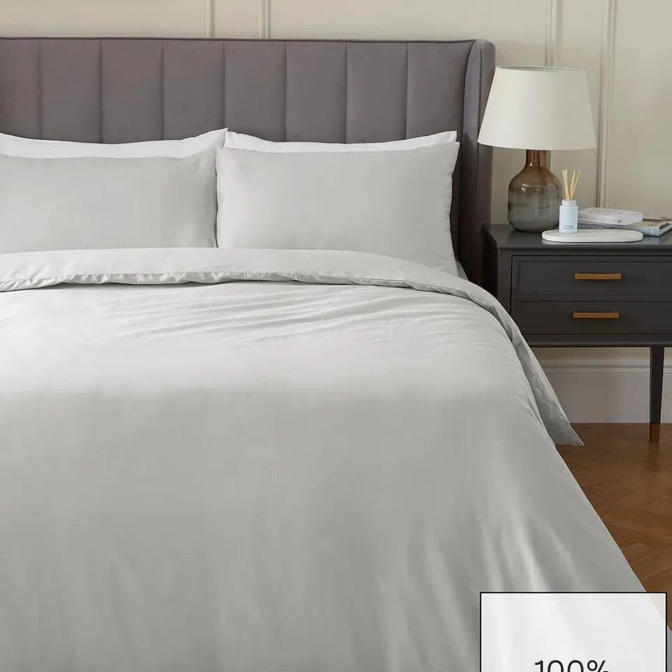 LUXURY 400 THREAD COUNT SOFT TOUCH COTTON SATEEN DUVET COVER SET