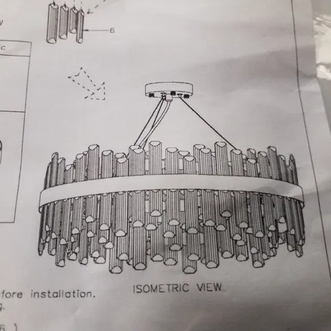 BOXED CHANDELIER CEILING LIGHT