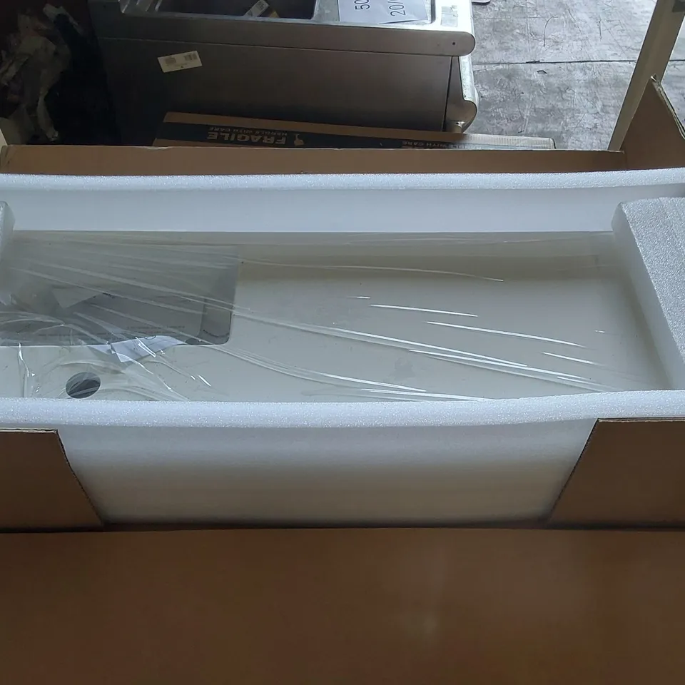 BOXED SGL GELCOAT POLYMARBLE  MINI WASH BASIN RH  W850 D305 H140