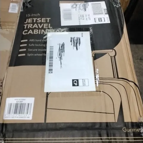 BOXED 15 INCH JET-SET TRAVEL CABIN BAG GUNMETAL