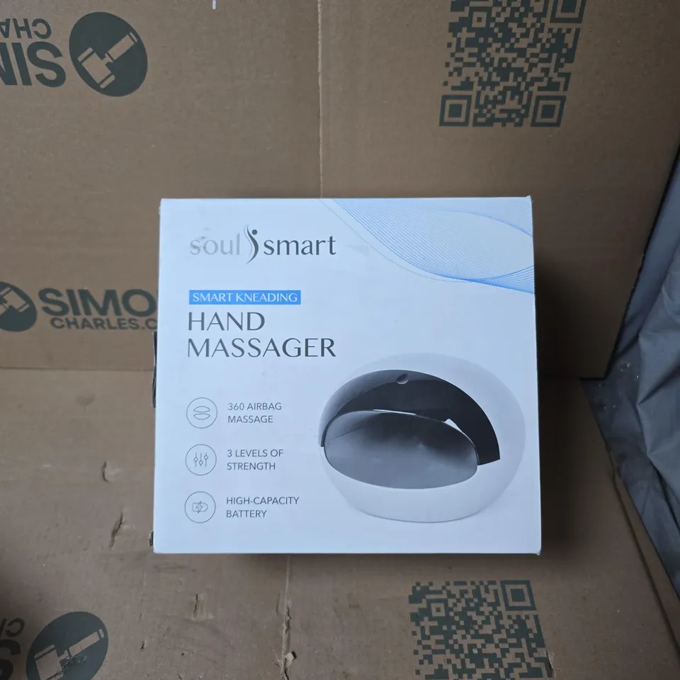 SOULSMART HAND MASSAGER – SMART KNEADING, 360 AIRBAG MASSAGE, 3 LEVELS OF STRENGTH