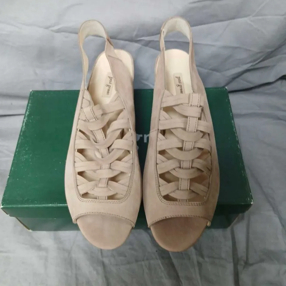 PAUL GREEN CAMEL NUBUK SLINGBACK SANDALS – UK 7.5