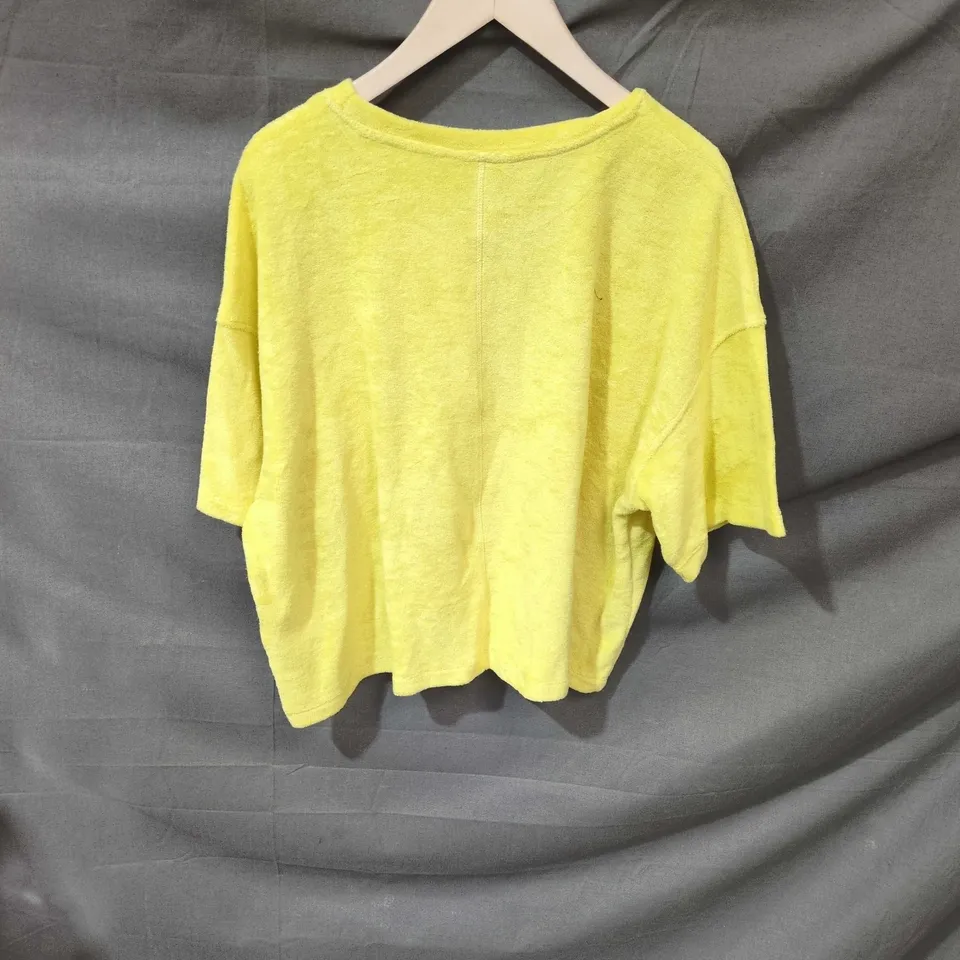 M&S YELLOW SHORT-SLEEVE TOP, UK 16