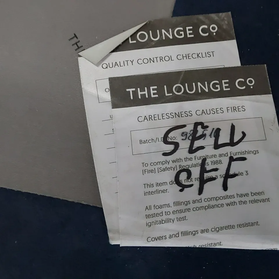 QUALITY BRITISH DESIGNER  LOUNGE Co. ROMILEY 2.5 SEATER SOFA MIDNIGHT INDIGO PLUSH FABRIC 