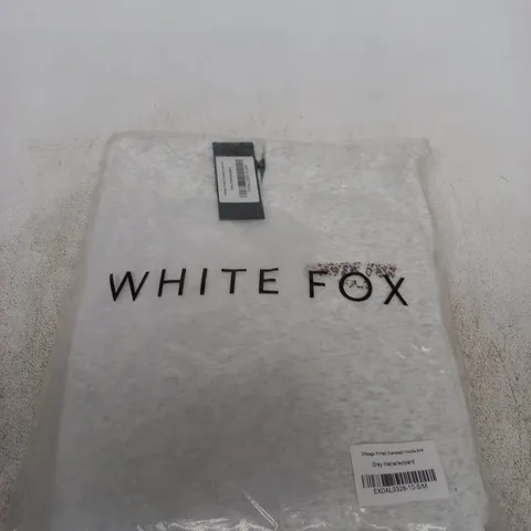 WHITE FOX OFFSTAGE PRINTED OVERSIZED HOODIE S/M – GREY MARBLE/LEOPARD SIZE S/M