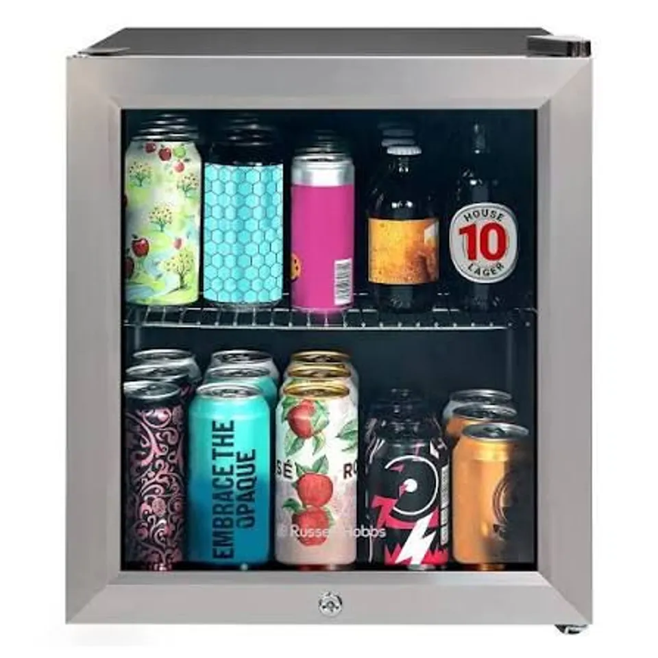 BOXED RUSSELL HOBBS RHGWC3SS-C-LCK STAINLESS STEEL GLASS DOOR WINE COOLER