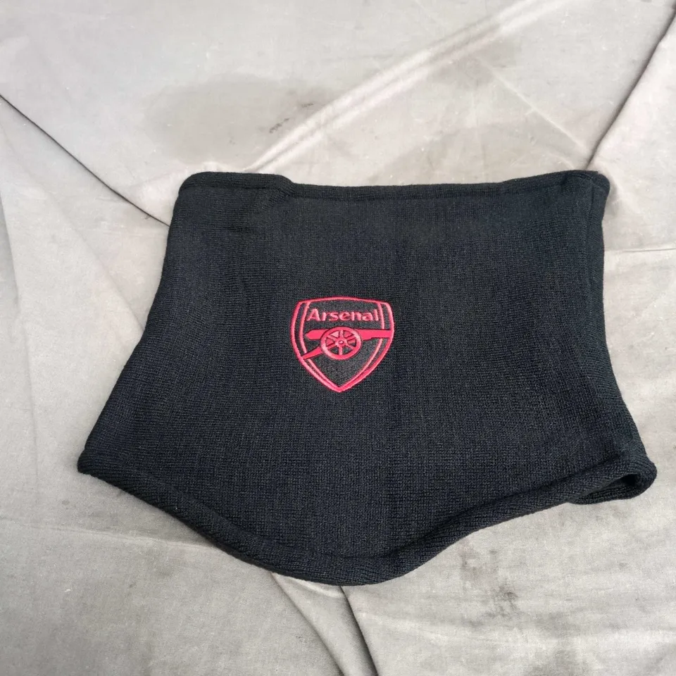 ARSENAL OFFICIAL PRODUCT BLACK NECK WARMER GAITER WITH PINK CREST