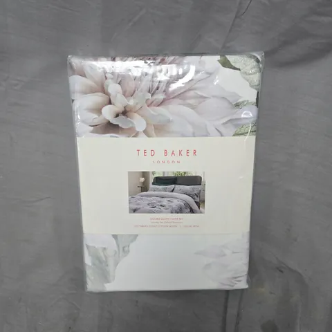 TED BAKER LONDON DOUBLE DUVET COVER SET FLORAL WHITE