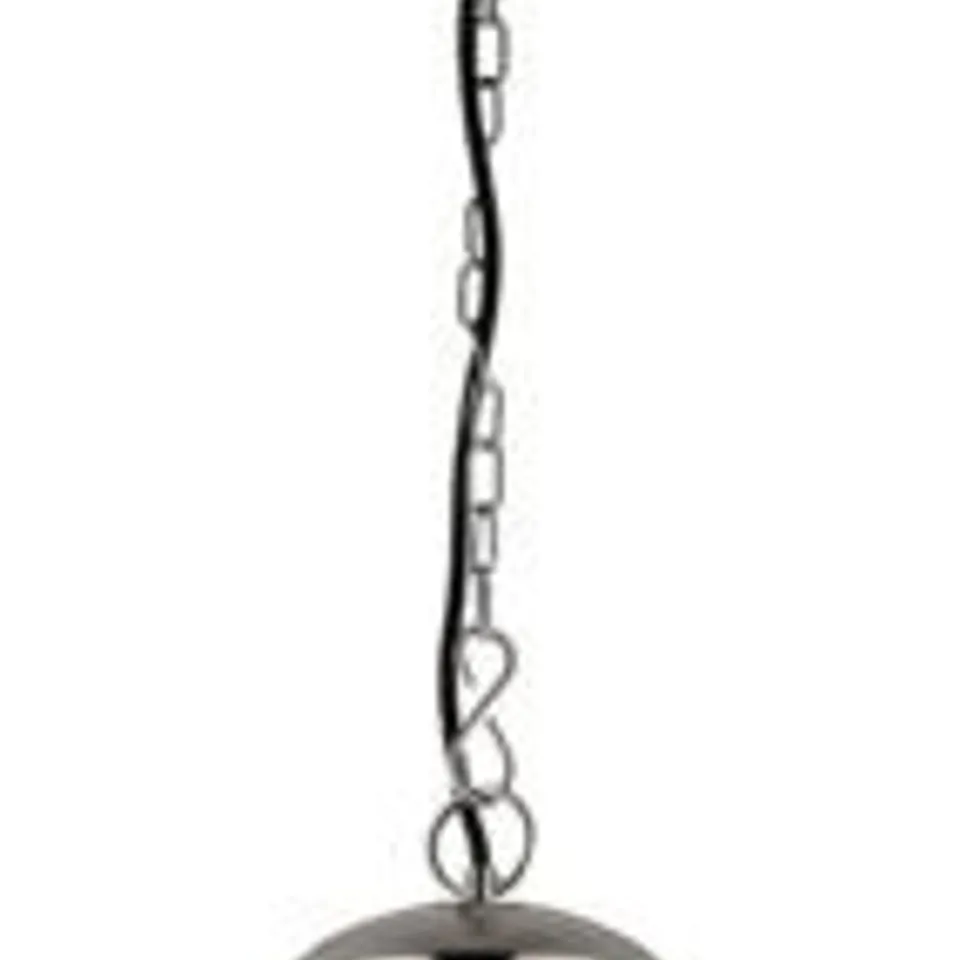 BOXED MILO LIGHTING MYDDLETON MODERN 1 LIGHT CEILING PENDANT, STEEL NICKEL