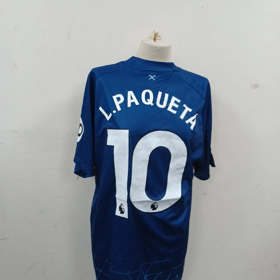XXL WEST HAM SHIRT WITH PAQUETA 10