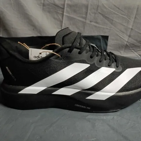 UNBOXED PAIR OF ADIDAS ADIZERO RUNNING SHOES – UK SIZE UNSPECIFIED