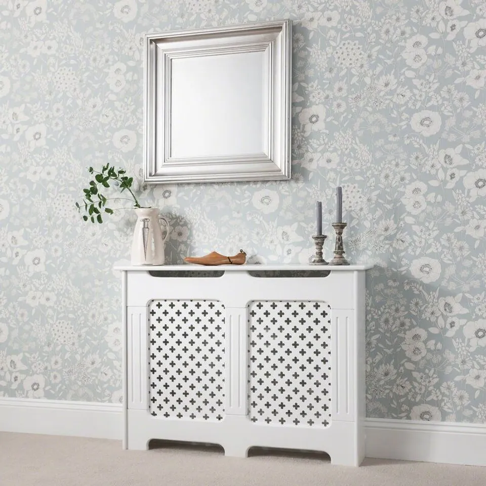 BOXED HAYES RADIATOR COVER 82CM H X 150CM W