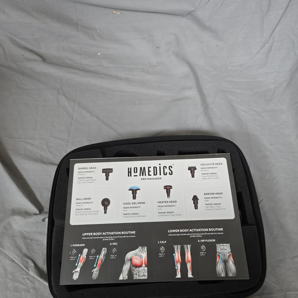 HOMEDICS PRO MASSAGER KIT – HANDHELD PERCUSSION MASSAGER WITH CASE AND ATTACHMENTS