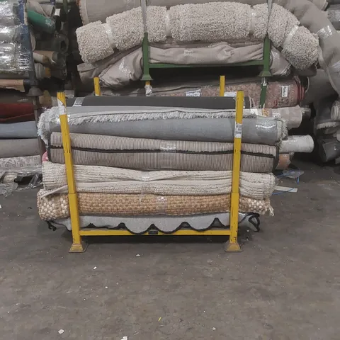 STILLAGE CONTAINING APPROXIMATELY  26x ASSORTED DESIGNER RUGS - STILLAGE NOT INCLUDED