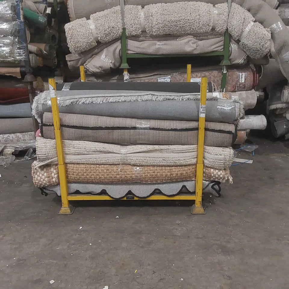 STILLAGE CONTAINING APPROXIMATELY  26x ASSORTED DESIGNER RUGS - STILLAGE NOT INCLUDED