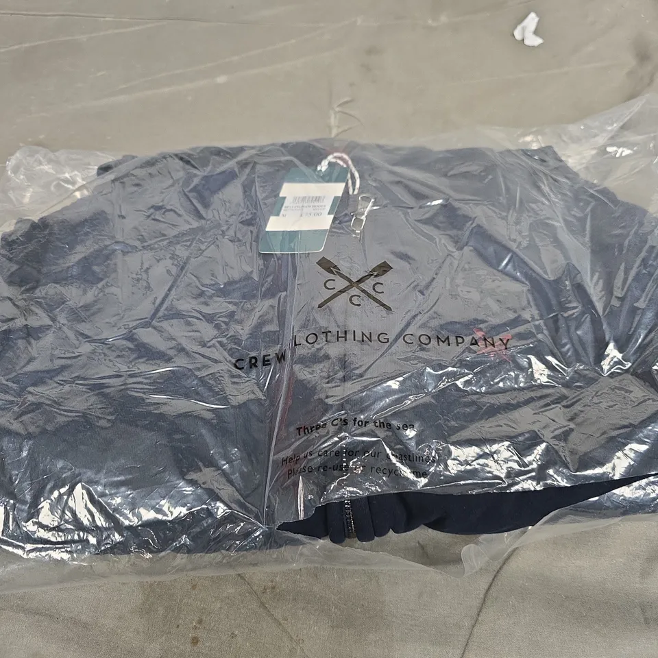 CREW CLOTHING COMPANY NAVY ZIP-FRONT HOODIE SIZE M
