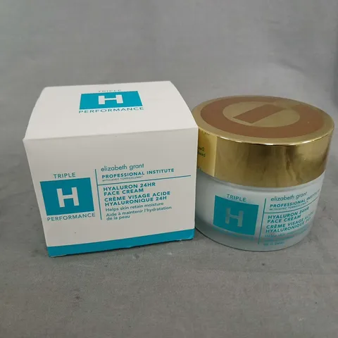 ELIZABETH GRANT HYALURONIC 24HR FACE CREAM β TRIPLE H PERFORMANCE (BOXED)