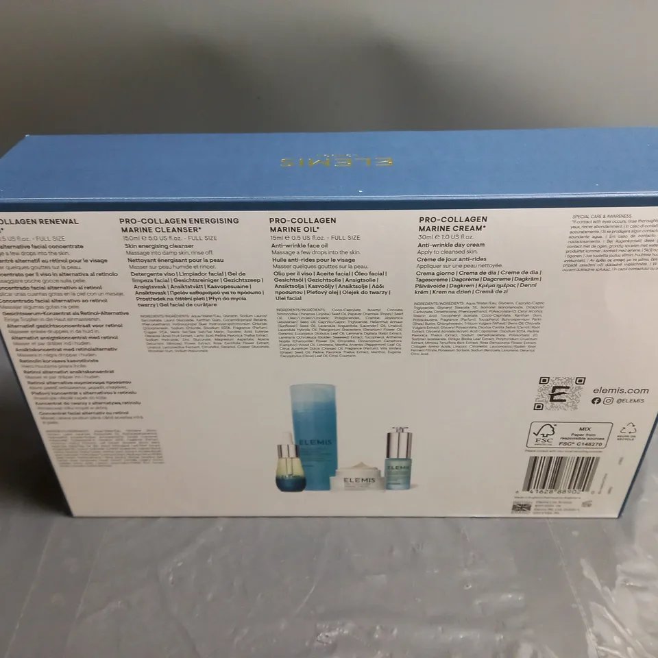 ELEMIS AGE DEFYING BESTSELLERS SET INLCUDING PRO-COLLAGEN MARINE CREAM (30ML), PRO-COLLAGEN MARINE OIL (15ML), PRO-COLLAGEN ENERGISING MARINE CLEANSER (150ML), ETC. 