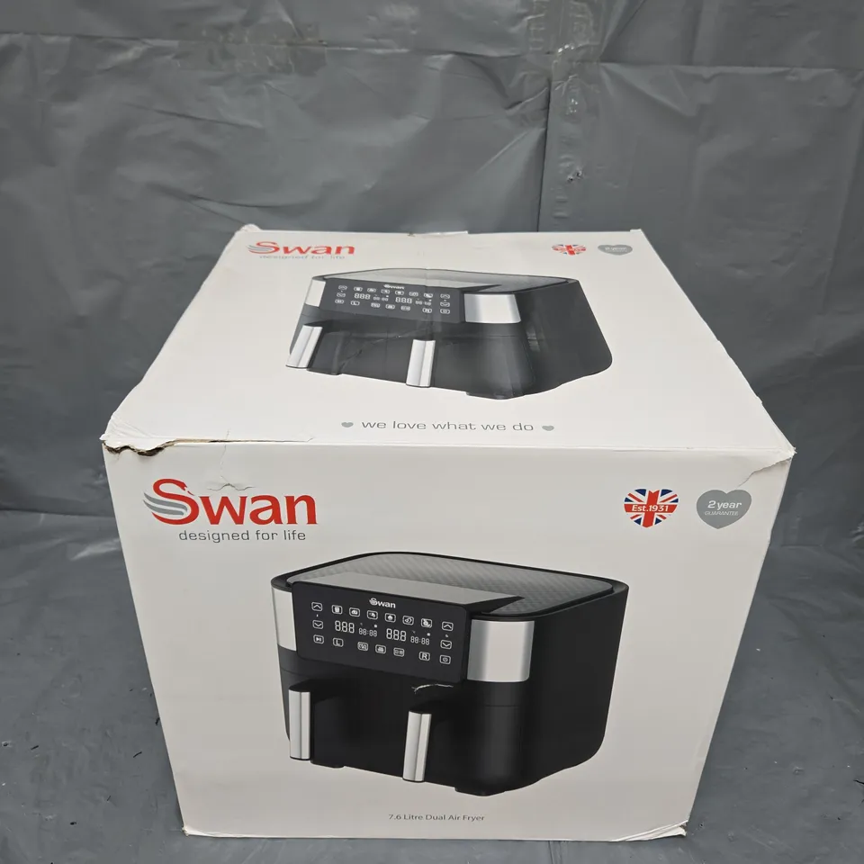 BOXED SWAN 7.6L DUAL AIR FRYER 