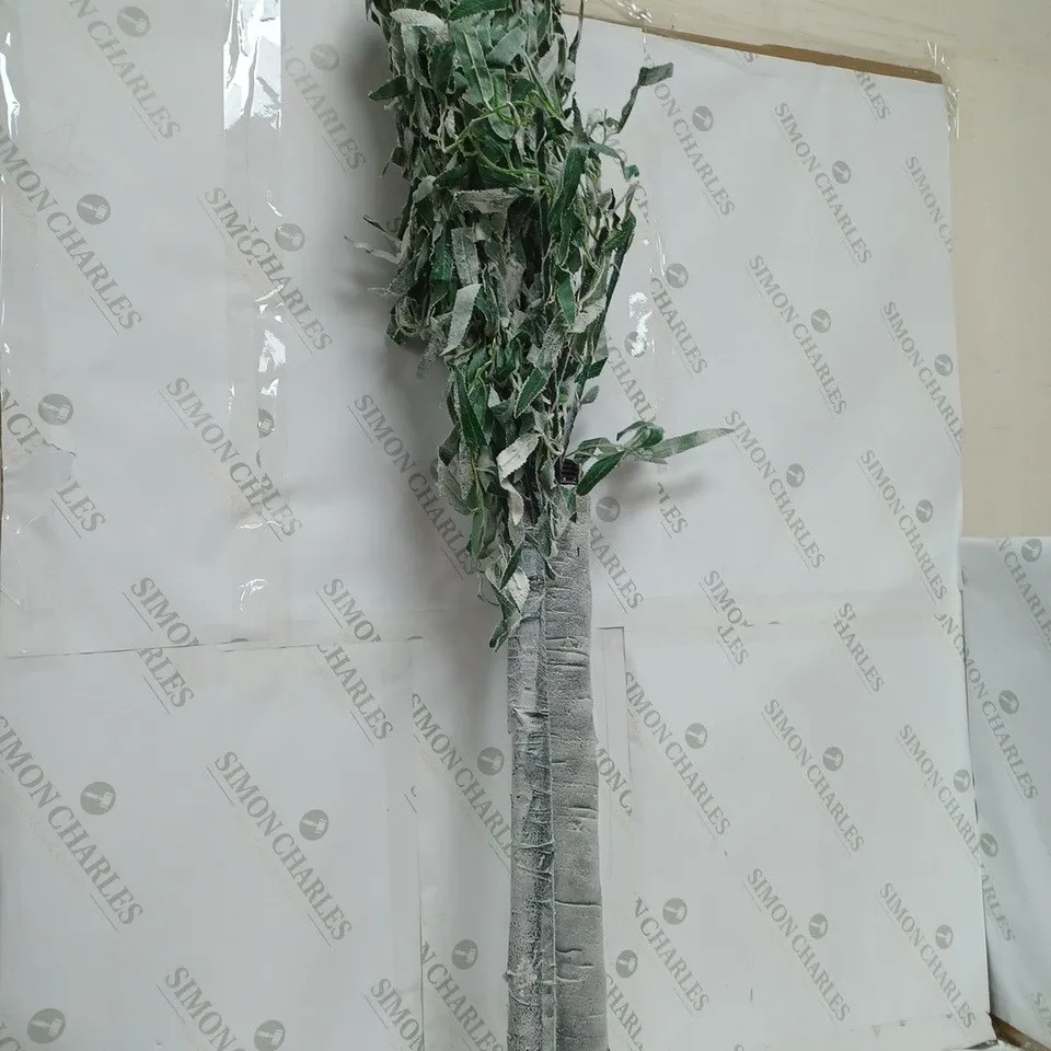 BOXED ALISON CORK 180CM PRE-LIT GREEN LEAF DETAIL INDOOR WILLOW TREE (COLLECTION ONLY)