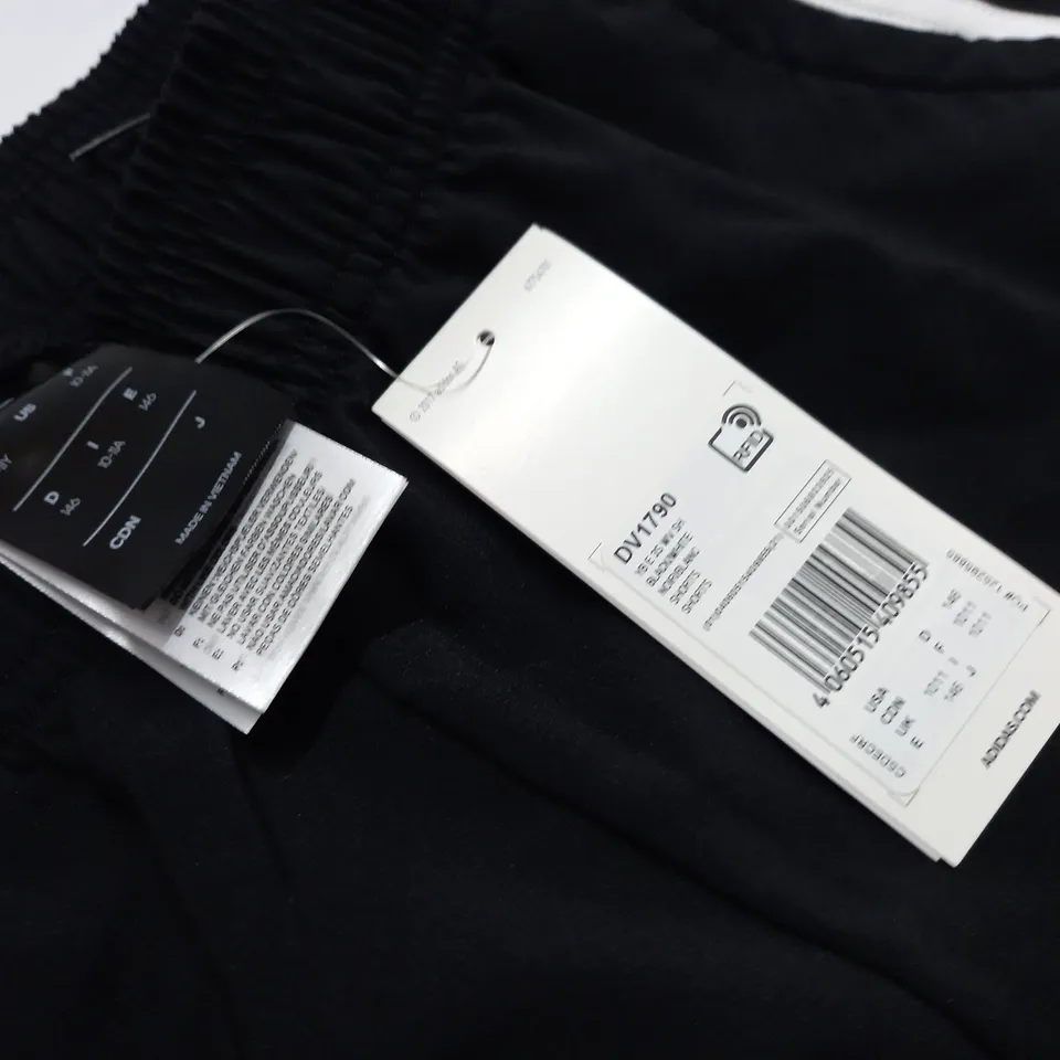 ADIDAS BLACK SHORTS - 11/12 YRS